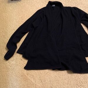 Women's Black Open Front Cardigan